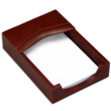 Dacasso 4x6 Leather Memo Holder with Mocha Top Grain Leather Material A3009